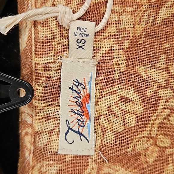 💕FAHERTY💕 Ashley Linen Dress ~ Bronze Riviera Floral XS NWT - Picture 15 of 16